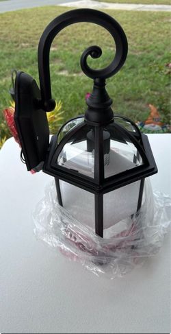 Outdoor Wall Light with Beveled Glass Panels
