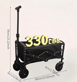 360° All-terrain Heavy-duty Folding Sports Wagon Cart 