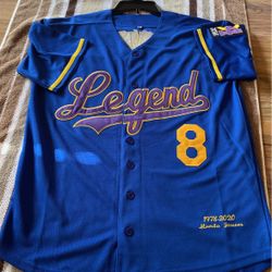 Kobe Bryant Black Mamba Baseball Jersey Medium Size 