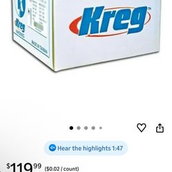 Kreg Pocket Hole Screws 10,000 Ct #7, #8 1.25” 