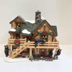 LIMITED EDITION Department 56 Original Snow Village Jonathan the Bear Man's Carving Studio.