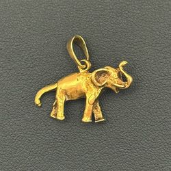 Jewelry 14k solid yellow gold pendant Elephant charm 4.5 grams ELEPHANT ONLY