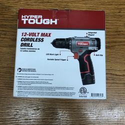 Drill Cordless Hyper Tough New