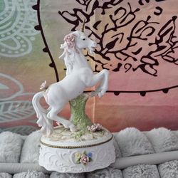 Vintage Unicorn Music Box 