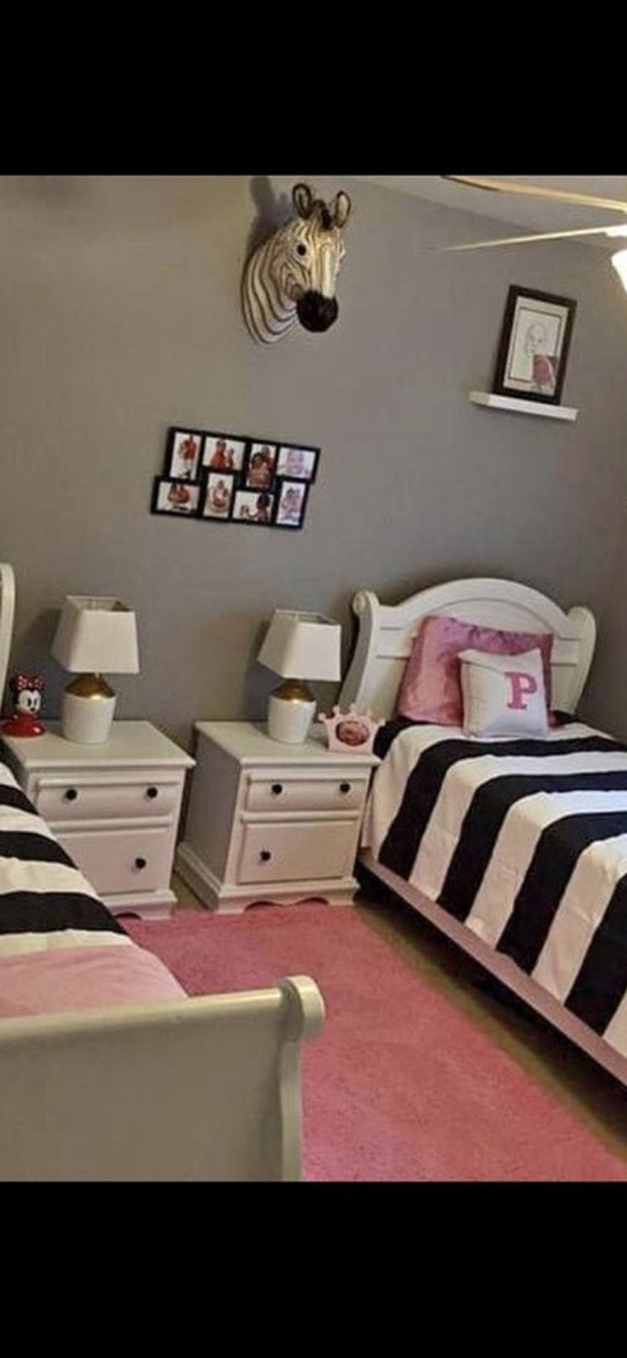 Two twin beds and two nightstands
