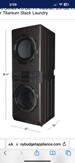 Electrolux Stackable Washer And Dryer Set 