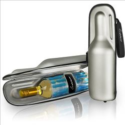 4th of JULY READY WINE chiller carrier, show up to the party with a chilled bottle with this Rabbit Wine Trek Portable Wine Bottle Cooler with Chiller