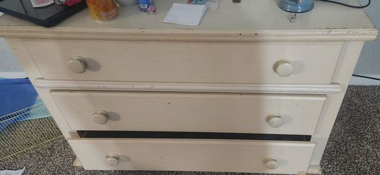 Cream Drawer/entertainment Center