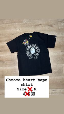 Chrome heart bape shirt size M