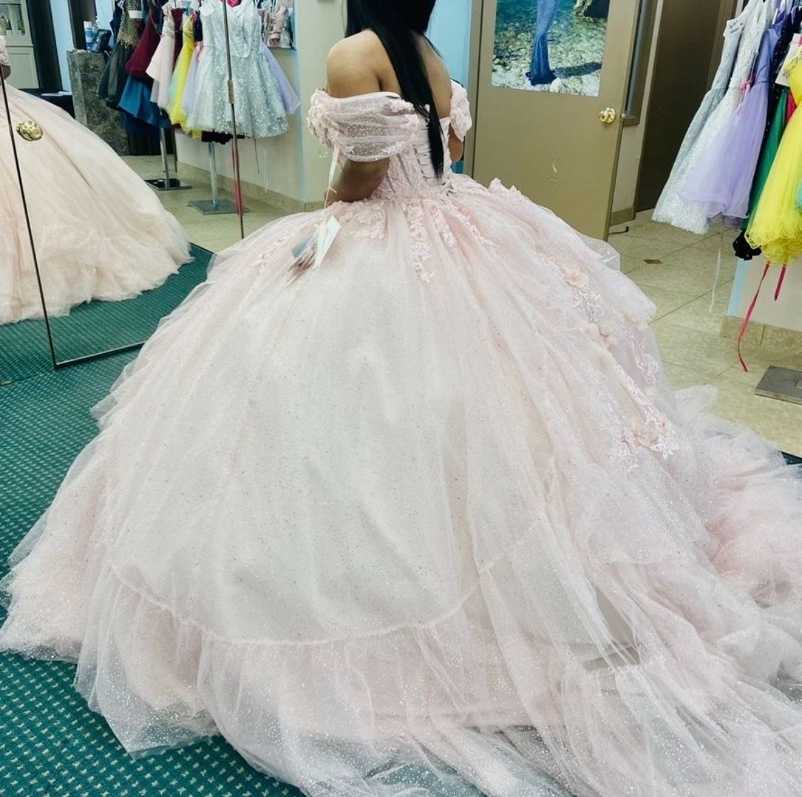 Light Pink Corset Quinceañera Dress