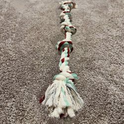 Extra Large 33” Cottonblend Color Braided 5 Knot Tug Chew Play Rope Dog Toy