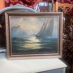 Antique Oil Painting, Signed By The Artist 35 By 29 