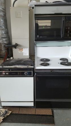 Stove microwave dishwasher combo