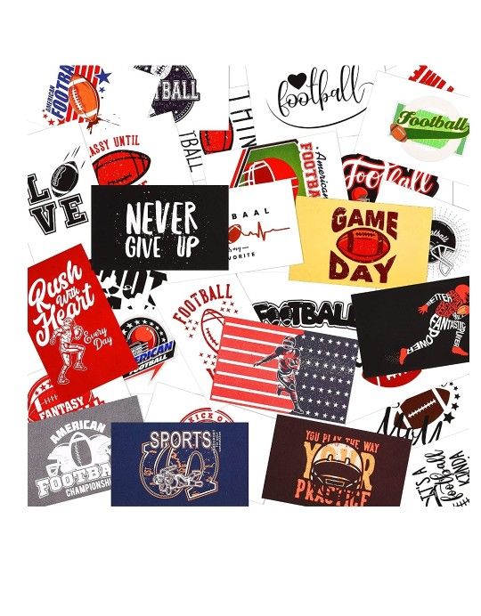 Sport Themed Stickers Vinyl Waterproof Stickers Football Stickers 30 Pc