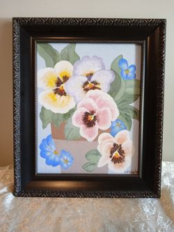 VINTAGE SMALL OIL PAINTING ON CANVAS PRE-OWNED CONDITION 18" X 15" $35.00