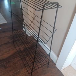 Vintage MCM Black Metal Bookshelf