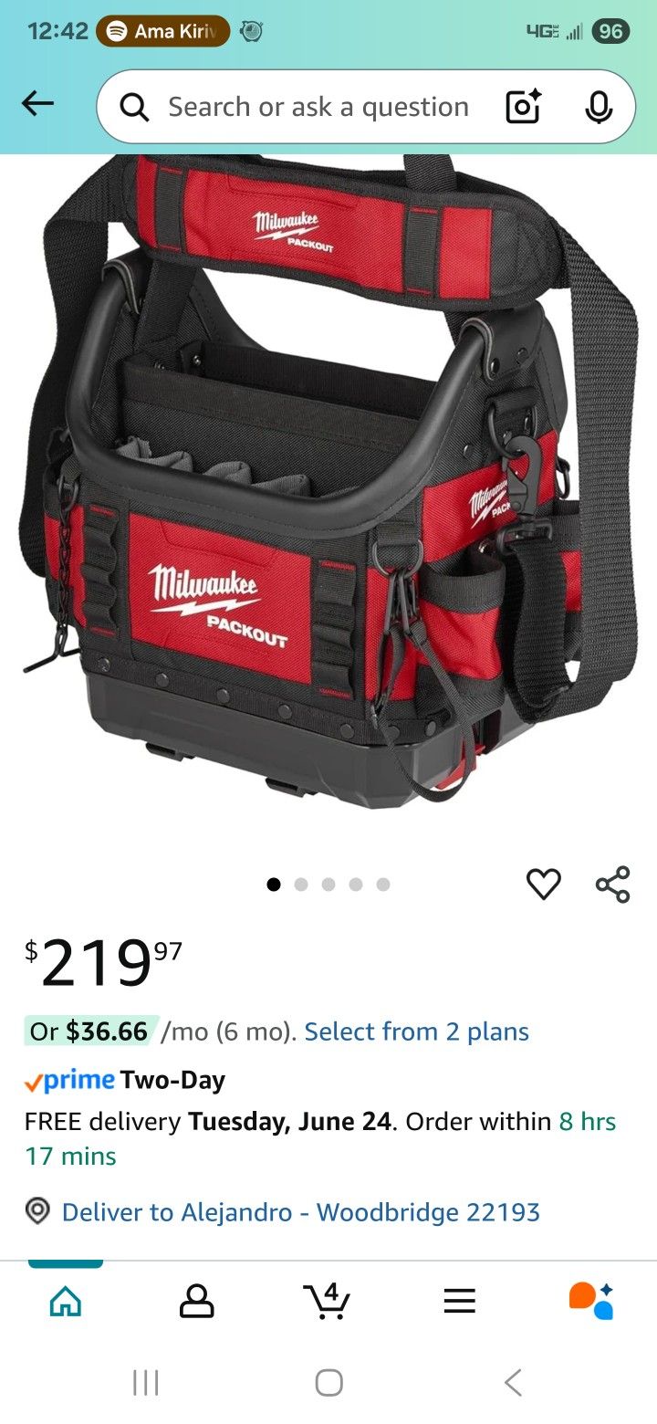 Milwaukee PACKOUT 10 in. Structured Tote