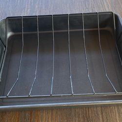 Large Roasting Pan With Rack Cook’s Essentials 17.2” x 12.7” x 2.7”