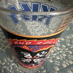 KISS Rock And Roll Drinking Glass