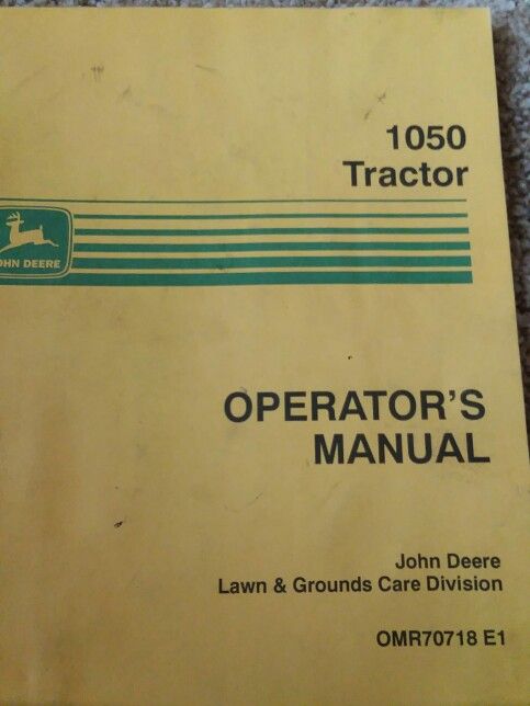 John Deer 1050 Tractor Manual
