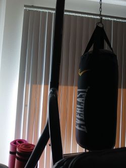 Everlast boxing bag and stand