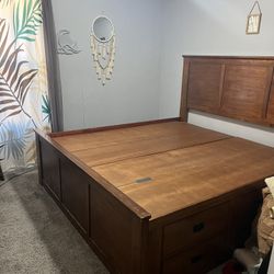 Solid Wood King Size Bed Frame 