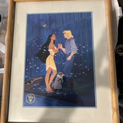 4 Original Framed Disney lithographs.