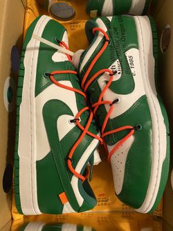 Green Nike Dunk Low Off White sz 10.5