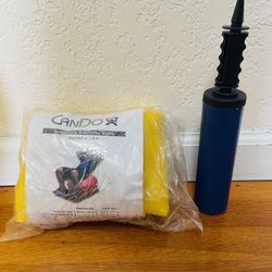 Yoga Ball Set Yellow 45cm 17.7 Inch With Hand Pump Inflatable Exercise Ball