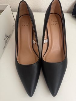 Target A New Day "Tara" Black Pump Heels - Size 7 (Excellent Condition!)