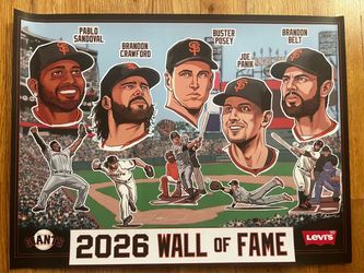 Official 2026 SF Giants Wall of Fame Ceremony SGA Poster