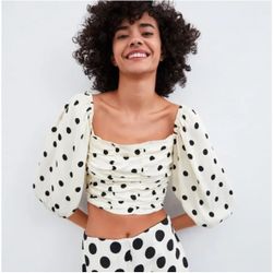 Studio F polka dot blouse Size XXS  Women