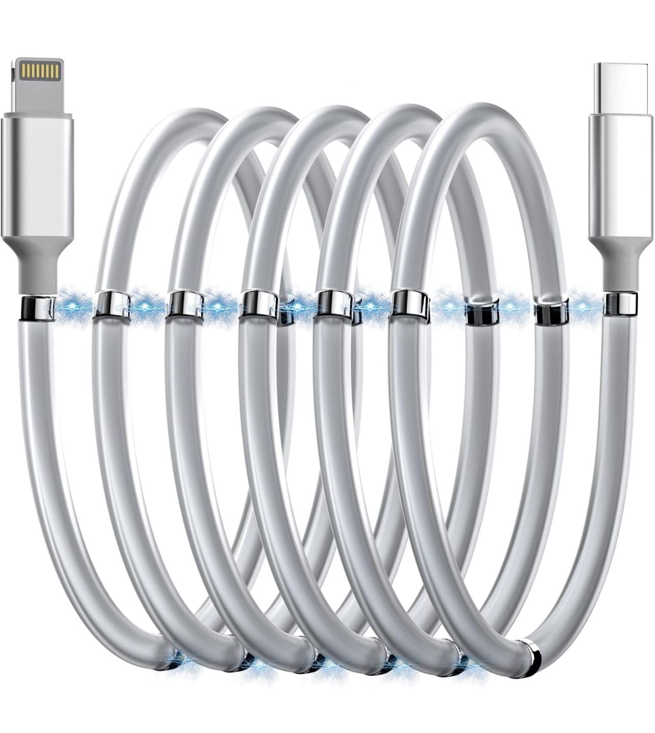 AICase Magnetic Type C to Lightning iPhone Cable Type C Super Organized Charging Magnetic Absorption Nano Data Cable