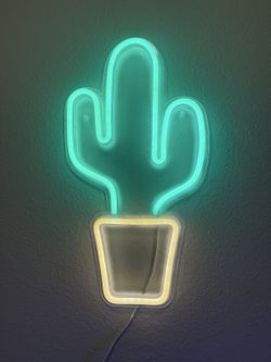 Neon Cactus Sign
