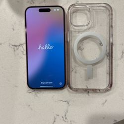 iPhone 15 128GB - UNLOCKED - Pink w/ Case