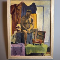 Seated Figure In Studio, Mid Century 