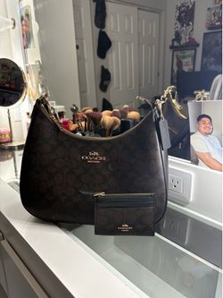 Coach Terri hobo signature canvas bag
