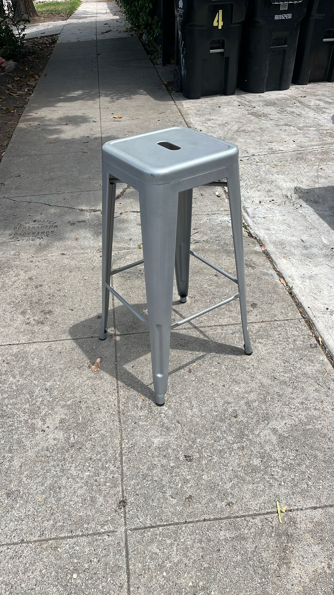 Silver Metal Stool