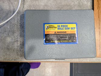 Drill Master 18-Piece Hole Saw Set (3/4") to 5") with case. $20.00