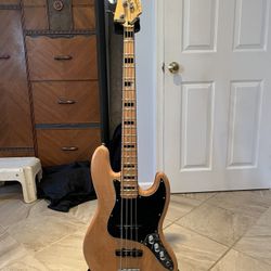Squier Vintage Modified 70's Jazz Bass Guitar - Natural