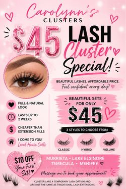 Lash clusters