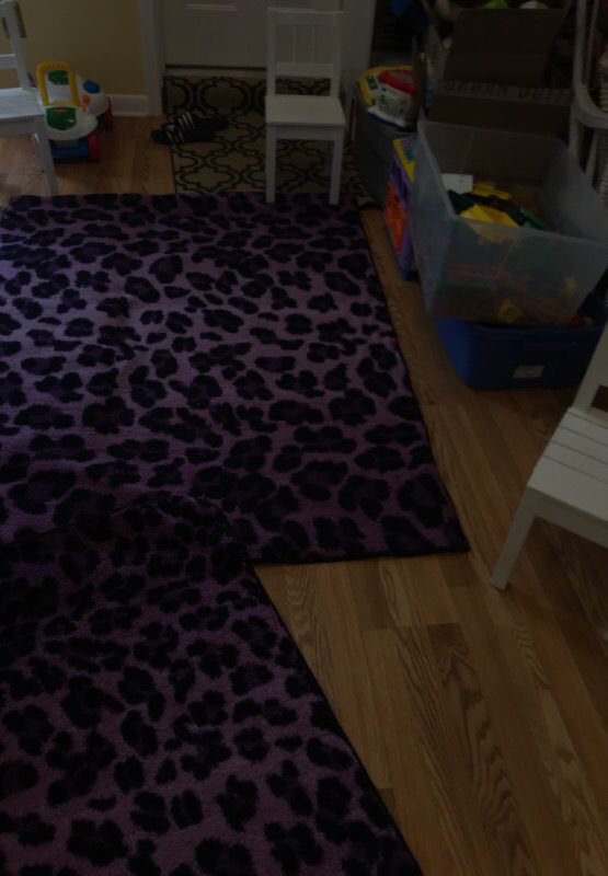 Rugs two pink and black leopard