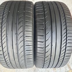 Two Premium Tires 255/35/19 Continental Contisportcontact SSR Runflats With 95-99% Left Amazing Deal Cheap Pair 