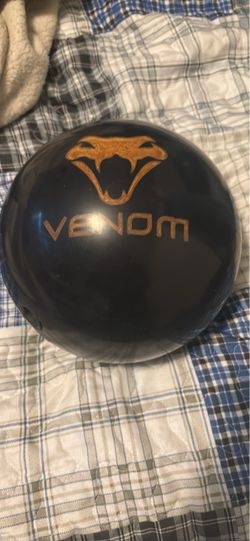 Black venom bowling ball