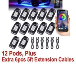 Led  Lights Set Of 12pcs RGB Colors 