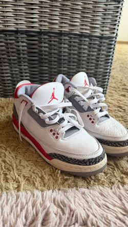 Jordan 3s  red,white,black, grey