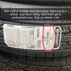 Continental Tires Set Of 4