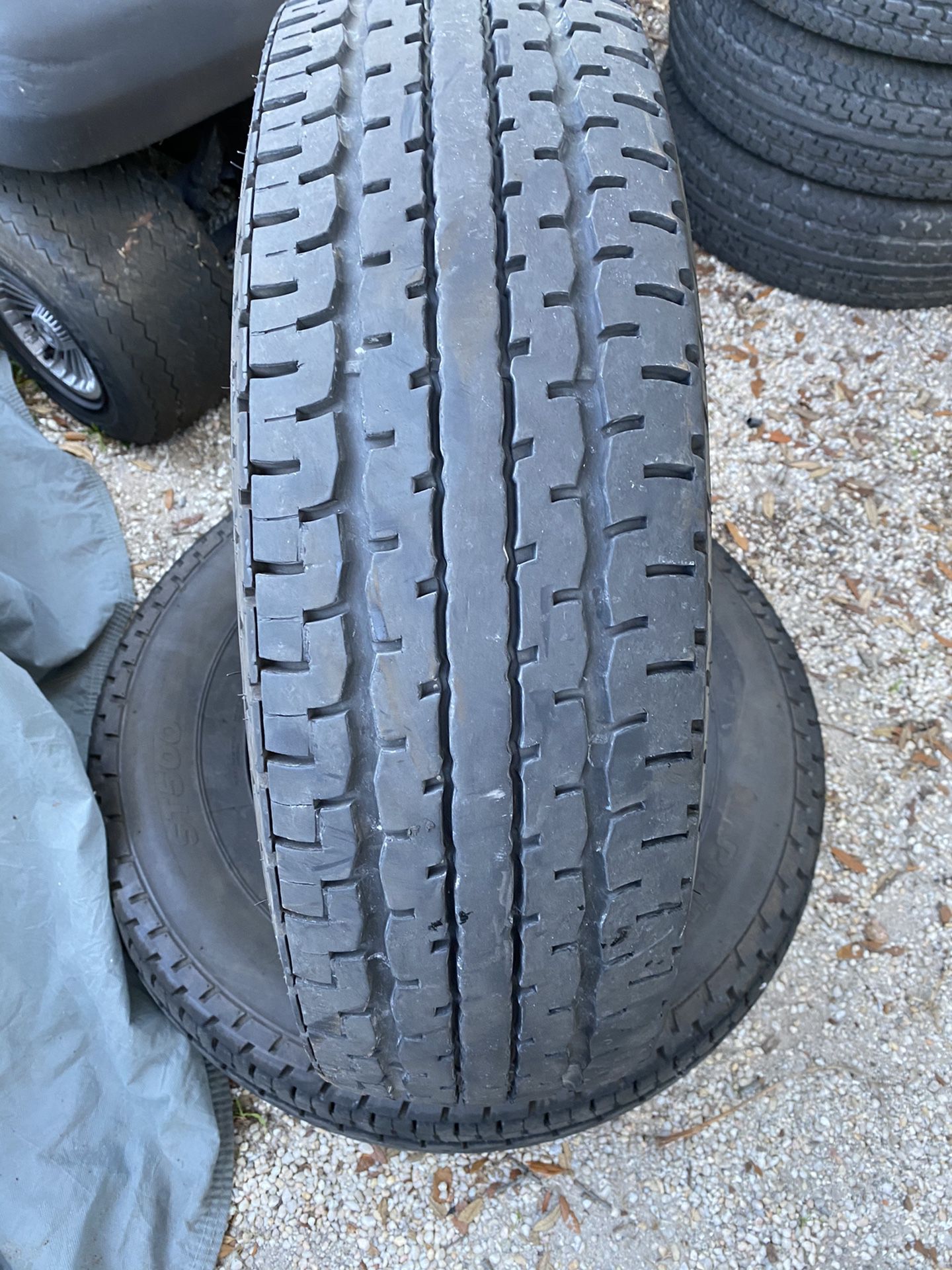 2) 235/80/16 Primewell ST 500 Steel Belted Trailer Tires