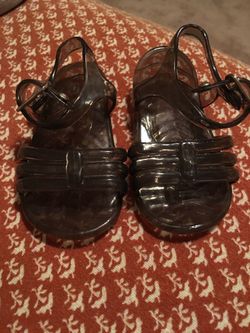 Black jelly sandals 👡