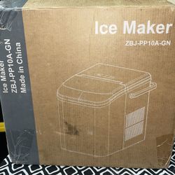 New, Countertop Ice Maker, ZBJ-PP10A-BK, Light Green